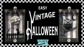 Easy Vintage Halloween DIYs with Paint Sticks / First Friday Challenge