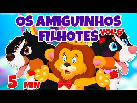 Os Amiguinhos Filhotes Vol. 6 - Giramille 5 min | Desenho Animado Musical