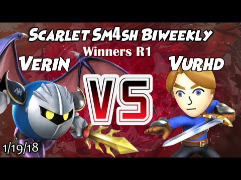 Scarlet Sm4sh Biweekly (1/19/18) - Verin (Meta Knight) vs. Vurhd (Mii Swordsman) - Winners R1