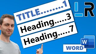 MS Word: Add title style to table of contents - 1 MINUTE