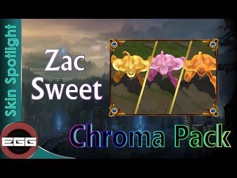 Sweet Chroma Pack - Zac Skin Spotlight - League of Legends Skin Review [HD]