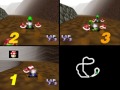 Mario Kart 64 Choco Mountain 3 Player Netplay Race 60fps