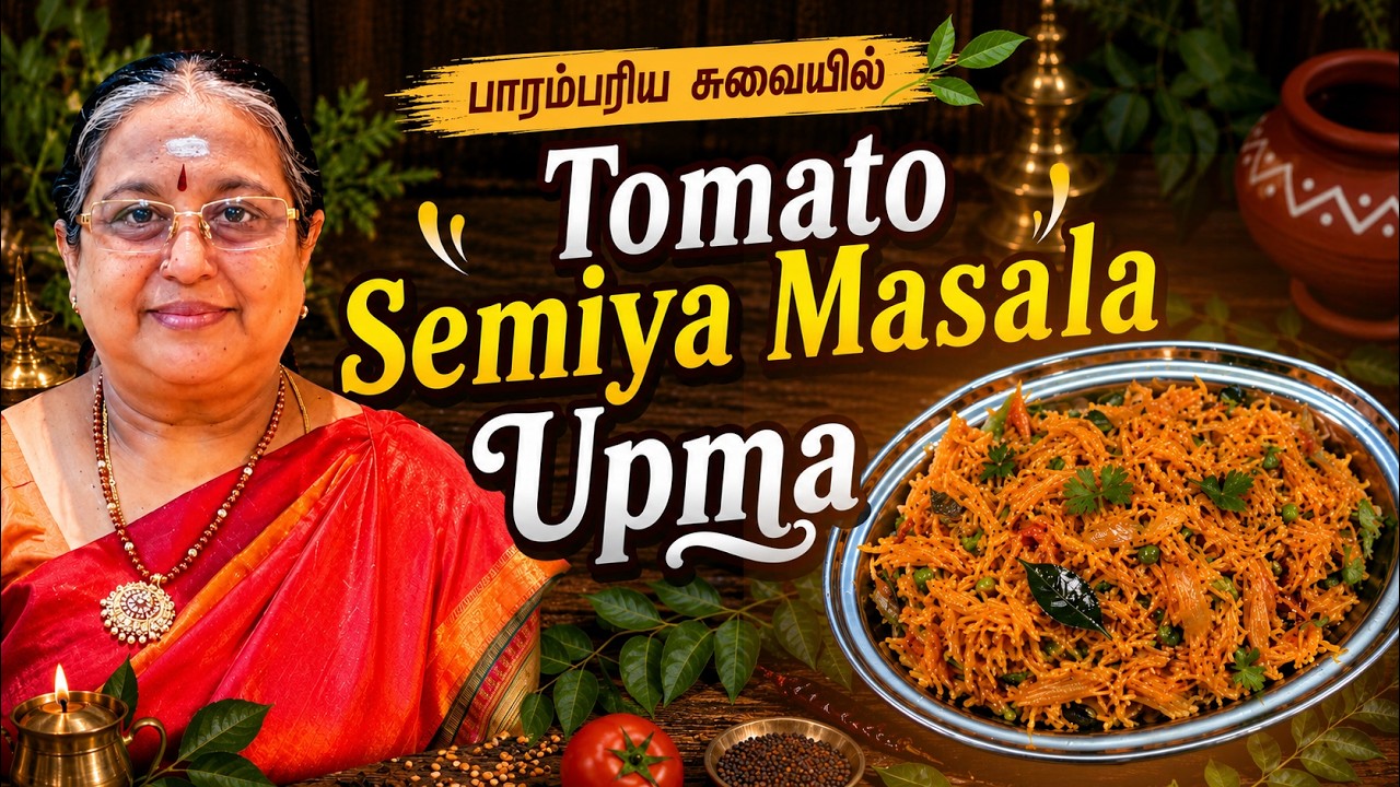 Tomato Semiya Masala Upma | Easy Breakfast Recipe |