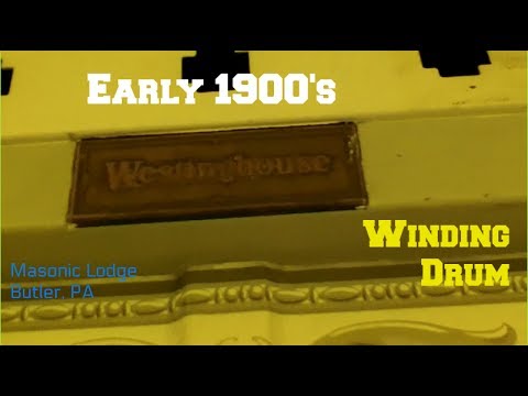 MUST WATCH! Antique Westinghouse Winding-Drum Traction Elevator at the Masonic Lodge in Butler, PA