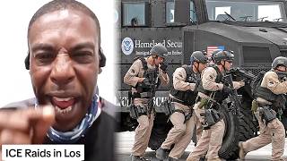 Black Los Angeles Resident REJOICES As ICE RAIDS Arrest Latin Immigrants
