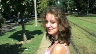 Gesine Waiting on the Street Car in New Orleans