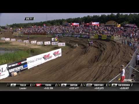 Shaun Simpson passes Romain Febvre MXGP of Belgium 2015