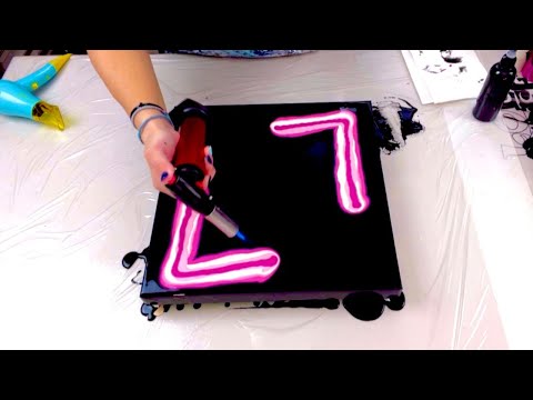 # 548 - PINKS! A Simple Blow Out on a Smaller Canvas! - Acrylic Pouring