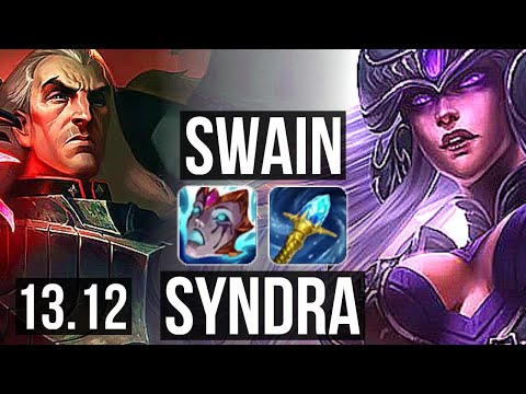 SWAIN vs SYNDRA (MID) | 12/1/9, 3.3M mastery, 1700+ games, Godlike | EUW Master | 13.12