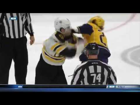 Adam McQuaid fights Derek Grant 1/12/17