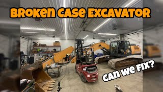 Part 2 on Case CX300D Arm and bucket repair with a new tool!