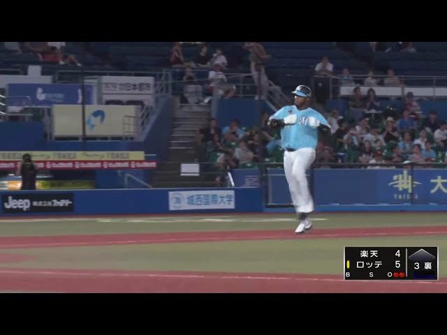 【ファーム】ゴリラポーズも飛び出した!! マリーンズ・バルガス 弾丸ライナーの逆転2ランホームラン!! 2019/8/4 M-E(ファーム)