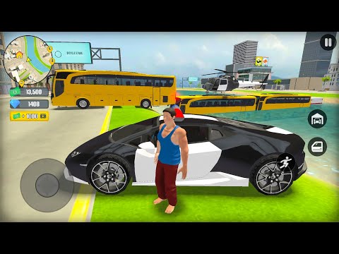 Open City Police Inspector Car Chase Passenger Transportation Bus and Helicopter - Android Gameplay.
