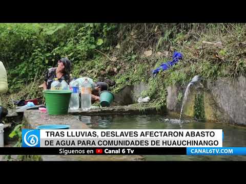 Video: Tras lluvias, deslaves afectaron abasto de agua para comunidades de Huachinango, Puebla