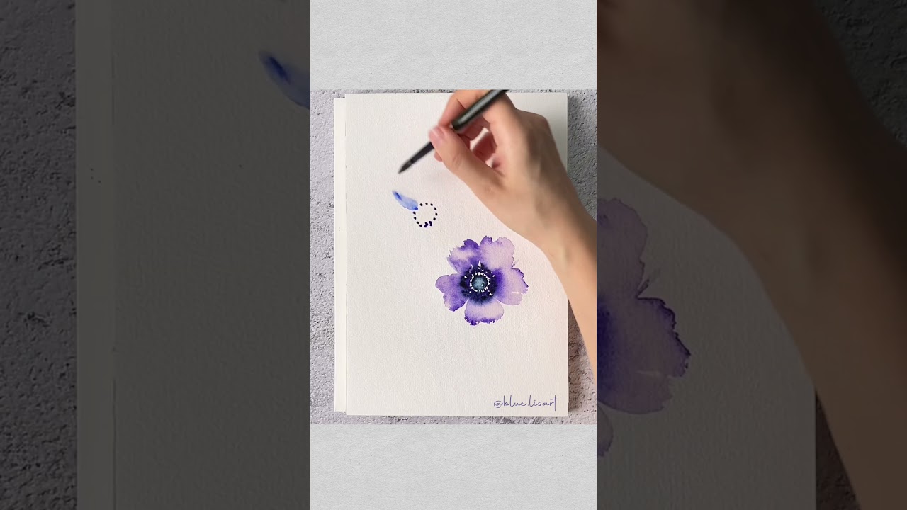 Easy Watercolor Anemones
