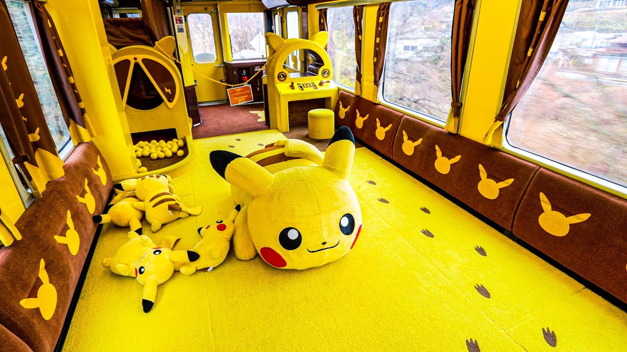 世界初！ピカチュウまみれの可愛すぎる観光列車に乗車｜ポケモントレイン