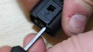 removing terminals on the VW wiring harness