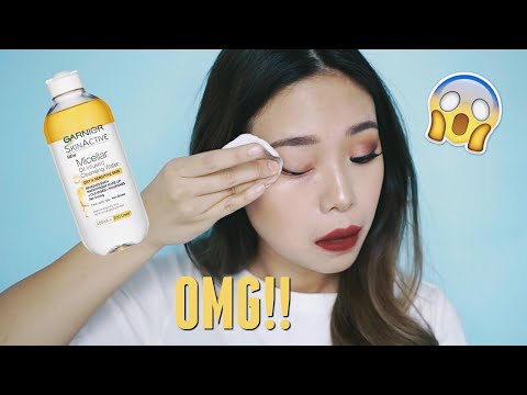 NEW GARNIER MICELLAR WATER OIL REVIEW | First Impression & Demo