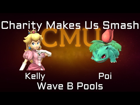 Charity Makes Us Smash Project M Wave B Pools -  Kelly (Peach) vs. Poi (Ganon/Ivysaur)