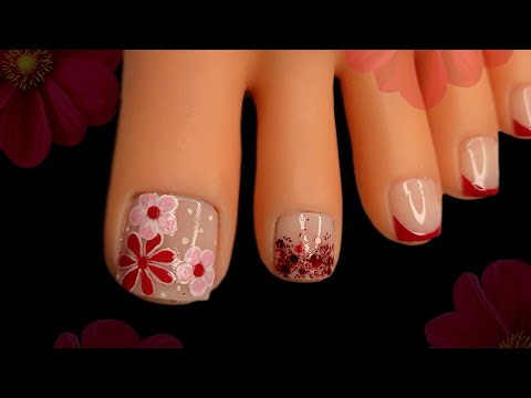 Uñas DECORADAS con FLORES 🌺 🌸/diseño ELEGANTE |NailArt