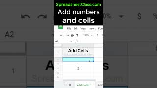 Adding numbers and cells in Google Sheets