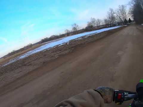 Dog CHASE and DEER on dirt bike!!