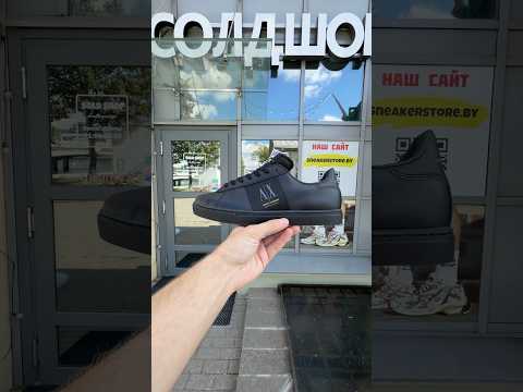фото armani exchange side logo patch 'triple black' 0
