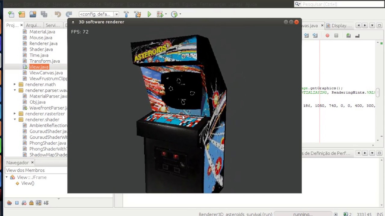 Java 3D from scratch - Asteroids Arcade Machine demo test