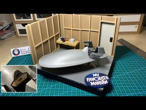 1:18 scale My Favorite Martian spaceship with custom diorama