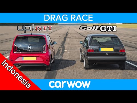 VW Golf GTI MK2 vs up! GTI - DRAG & ROLLING RACE