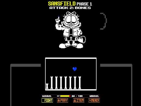 Undertale Fangame - All Sansfield Phase 1 Attacks - Bad Monday Simulator #shorts