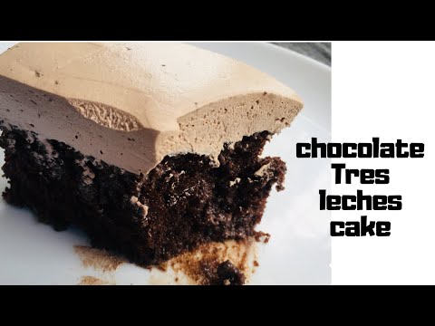 Chocolate Tres leches cake |chocolate milk cake| eggless and without oven |