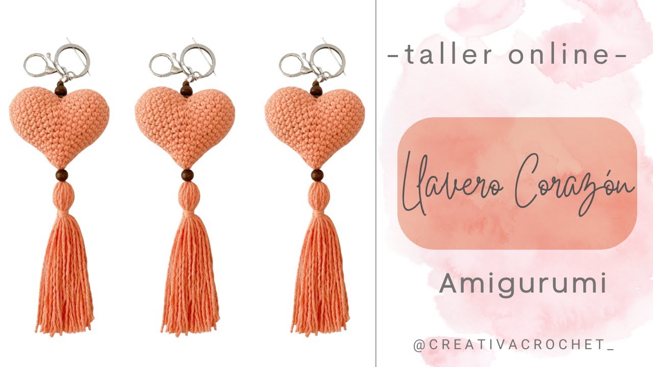 Transmisión en Vivo / Facebook Live Llavero Corazón Amigurumi, Guía Paso Paso PDF Gratuita