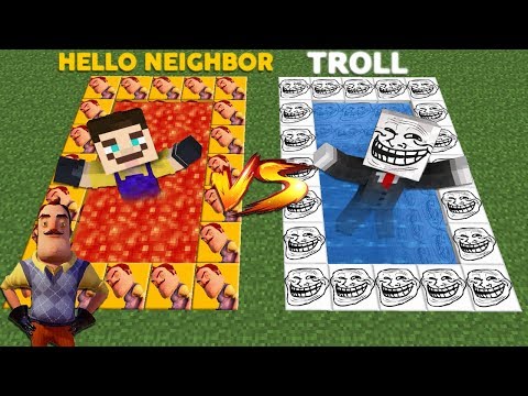 HELLO NEIGHBOR VS TROLL HAVUZ ŞANS BLOKLARI - Minecraft