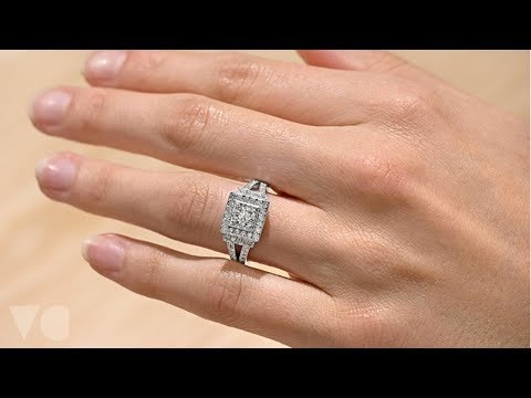 Brilliant Cut Diamond Cluster Engagement Ring | The Village Goldsmith