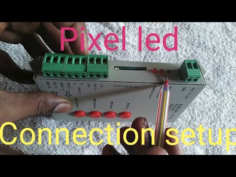 How to connect pixel led to t1000s controller in malayalam|light and sound tips|pixel led connection