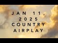 Billboard Top 60 Country Airplay Jan 11 2025