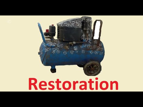 Restoration 20 years old rusty air compressor