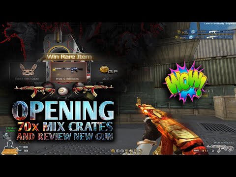 Opening 70x mix crates and | Review NEW AK-47-B-Red Gold Bot match
