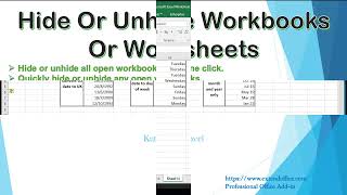 Quickly Hide Or Unhide Workbooks And Sheets (Worksheets) In Excel