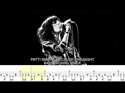 PATTI SMITH GROUP - Because the night [BASSLESS BACKING + TAB]