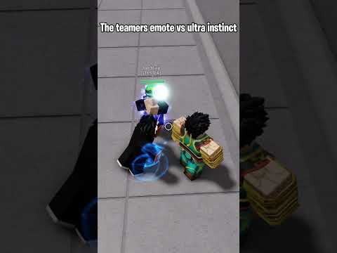 The teamer emote vs ultra instinct 🔥 #thestrongestbattlegrounds