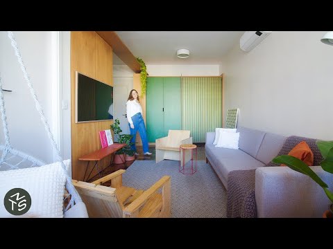 NEVER TOO SMALL: Converted Open Plan Micro Apartment, Brazil 29sqm/312sqft