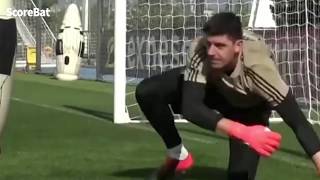 Real Madrid goalkeeper Thibaut Courtois is back in training