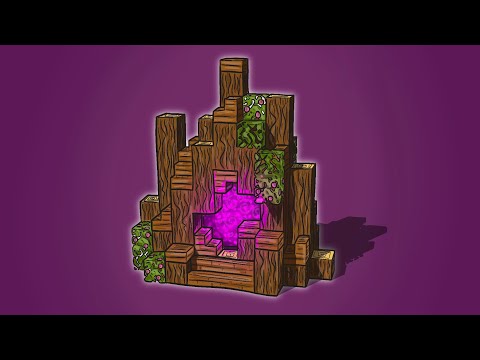 Minecraft: Build a Tree Stump Nether Portal Tutorial [Step by Step]