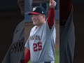 Jacob Young just climbed up the wall like he's Spider-Man! 🕷️🕸️ #nationals #mlb