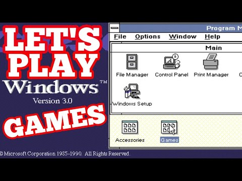 Let's PLAY Windows 3.0 GAMES - it's 30 years OLD!!