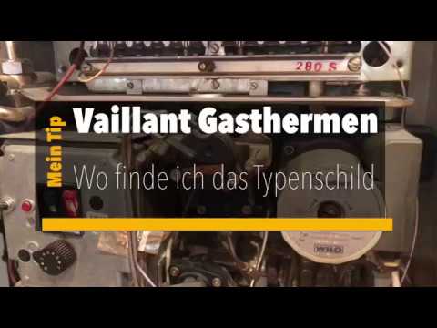 Wo finde ich das Typenschild an einer Vaillant Thermoblock VCW 180 E Gastherme
