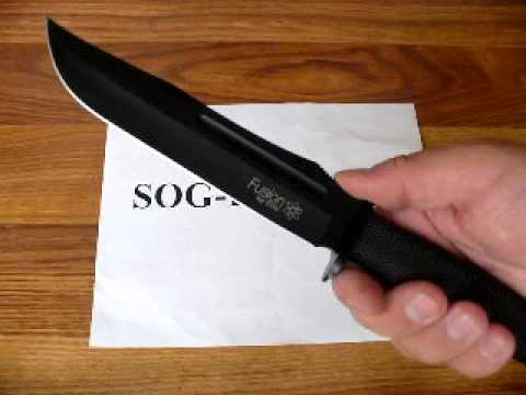 SOG Fusion Fixation Bowie Knife FX-01 Demonstration