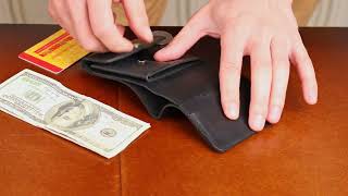 Шкіряне матове чоловіче портмоне Shvigel 16612 чорне